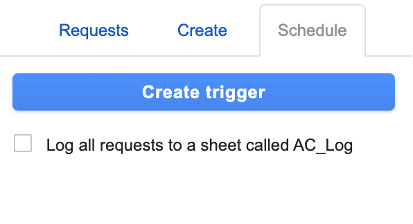 clicking schedule api response